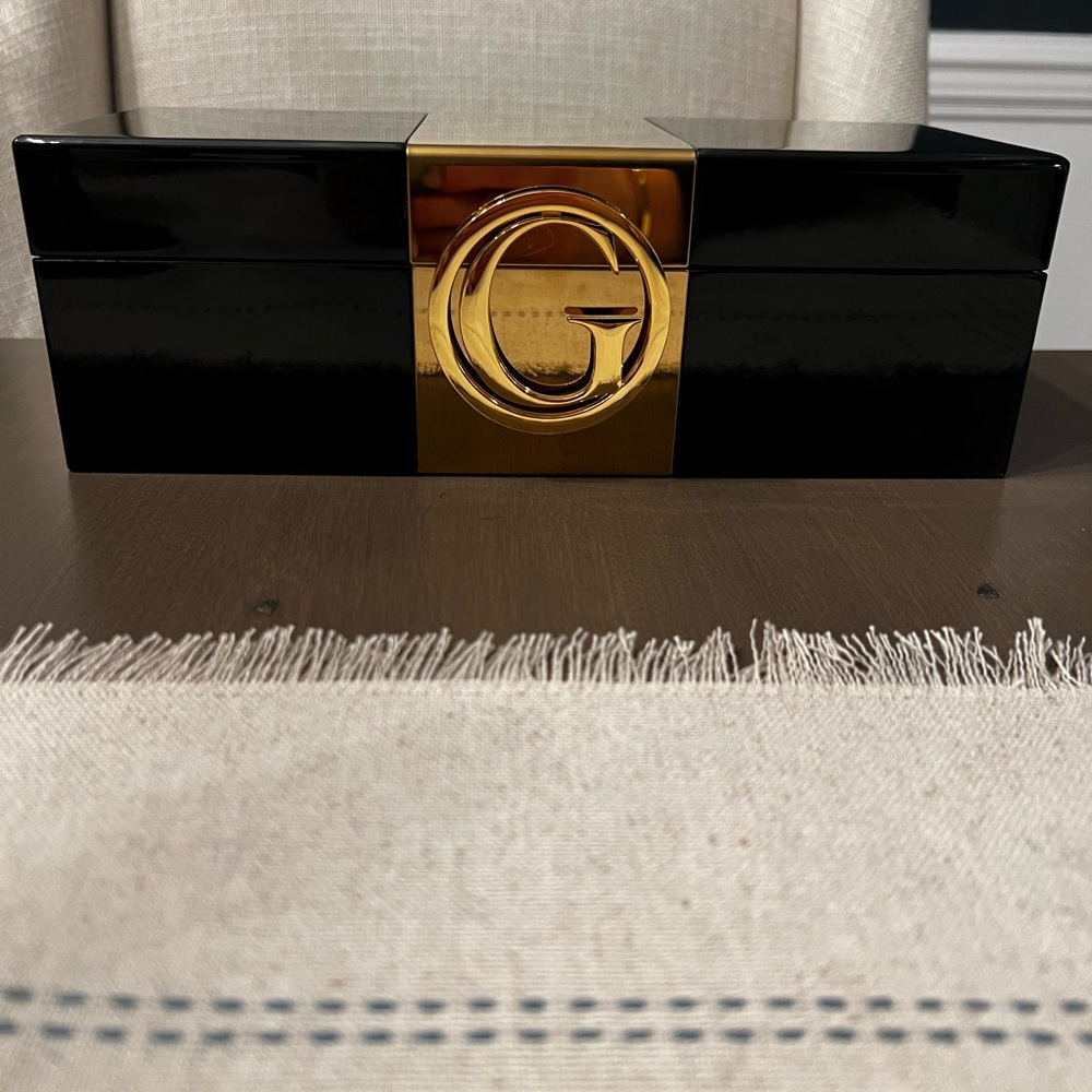 C Wonder Black and Gold “G” Jewelry Box